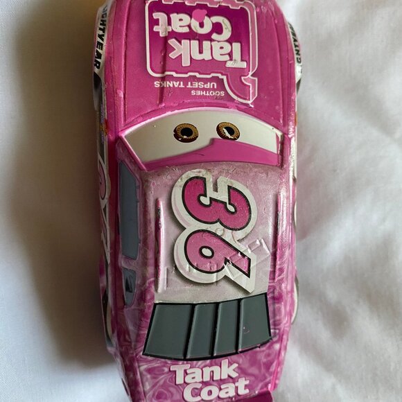 Disney Pixar Cars Pink TANK COAT #36 Diecast Vehicle with Rubber Tires - Picture 5 of 6